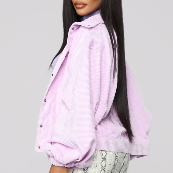 Oversized purple corduroy jacket - Picture 3 of 3